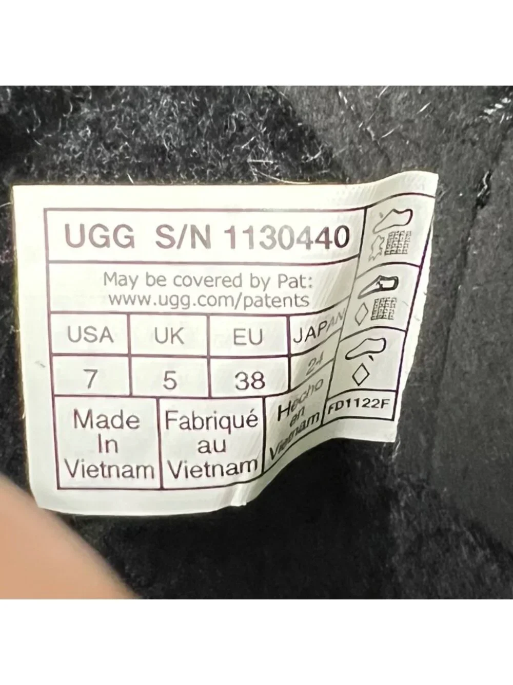 Ugg Womens Harrison Cozy Lace Up Boot Black Waterproof Suede 1130440 size 7